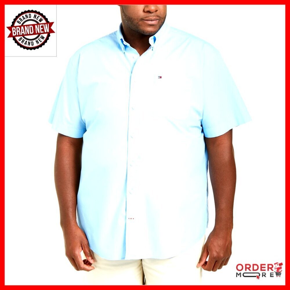 Classic Fit Cotton Short Sleeve Button Down Shirt for Men